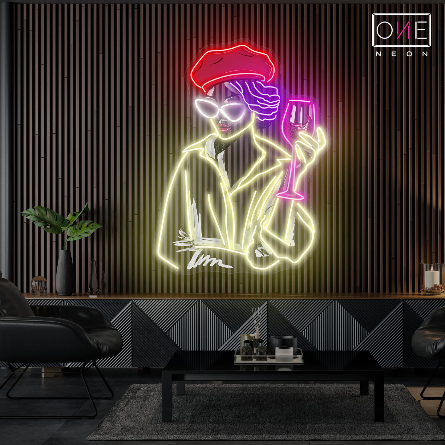 Enseigne néon LED Chic Sips Artwork
