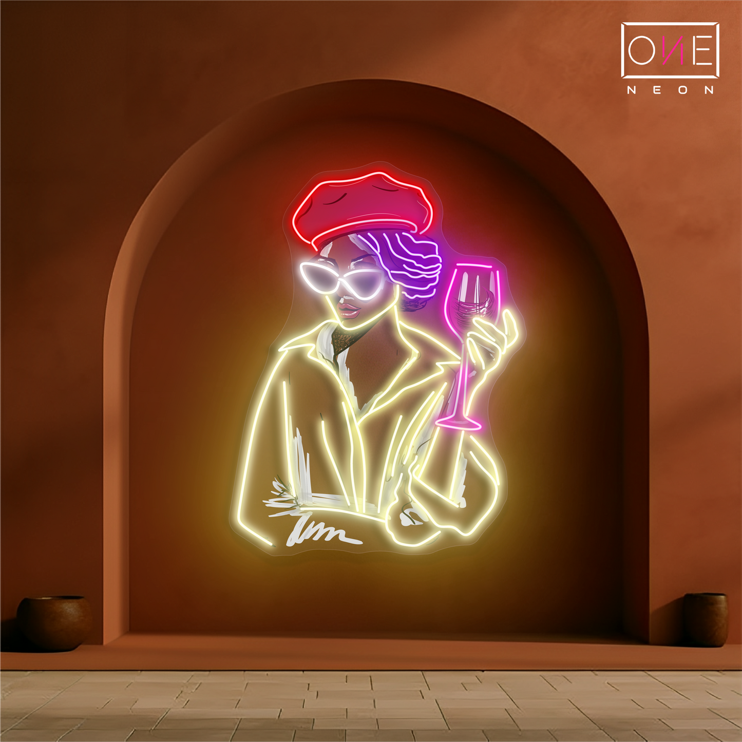 Enseigne néon LED Chic Sips Artwork