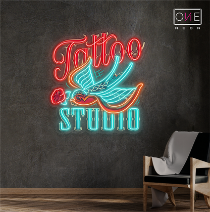 Enseigne Néon LED "Studio de Tatouage"