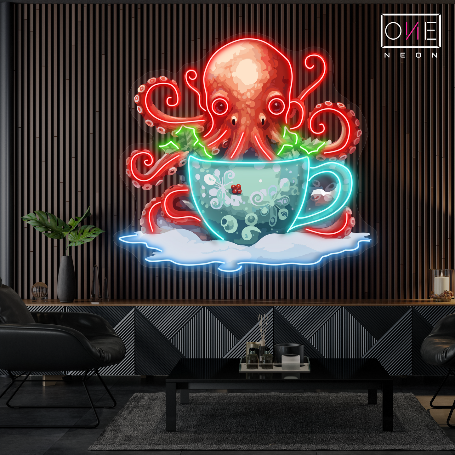 Enseigne néon LED Octo Coffee Artwork
