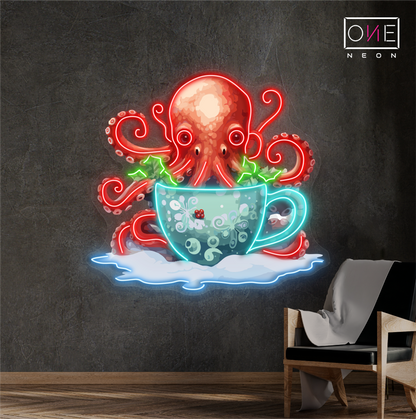 Enseigne néon LED Octo Coffee Artwork