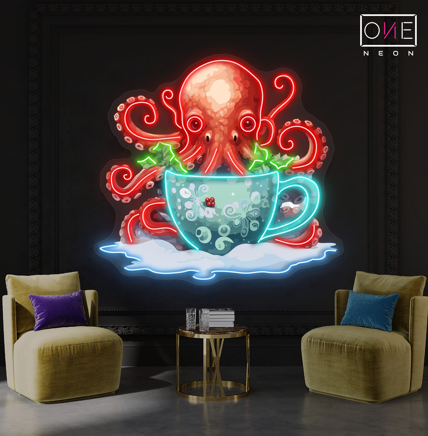 Enseigne néon LED Octo Coffee Artwork
