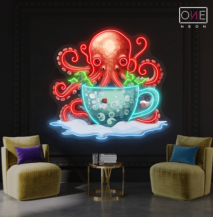 Enseigne néon LED Octo Coffee Artwork