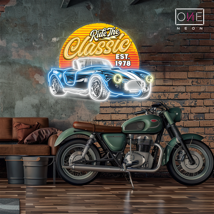 Enseigne néon LED Ride The Classic Artwork