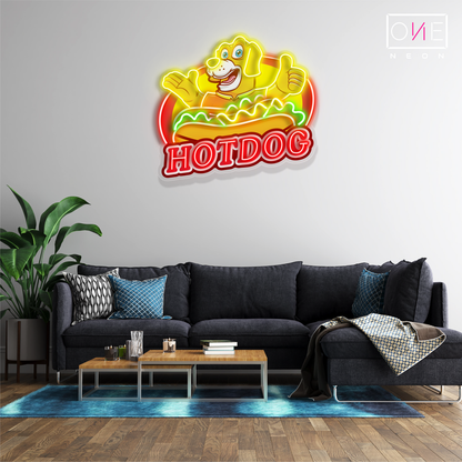 Enseigne néon LED Motif Hot Dog