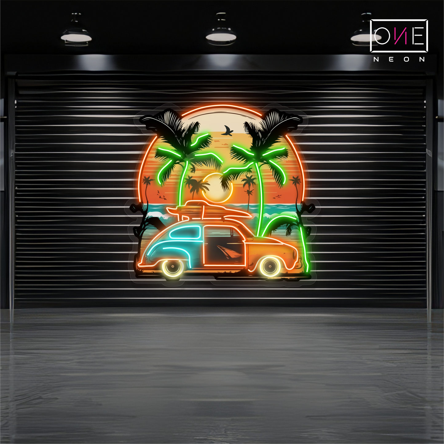 Enseigne néon LED "Beachside Ride"