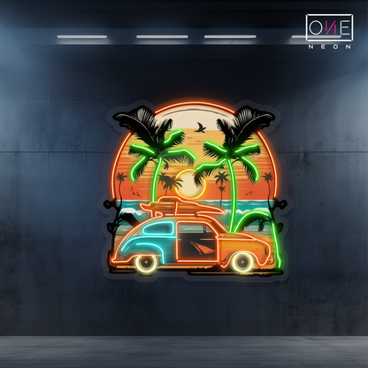 Enseigne néon LED "Beachside Ride"