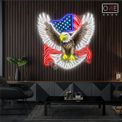 Enseigne néon LED murale "Les Ailes de la Liberté"