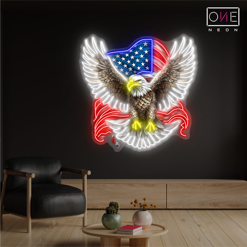 Enseigne néon LED murale "Les Ailes de la Liberté"