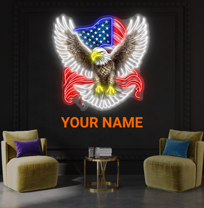 Enseigne néon LED murale "Les Ailes de la Liberté"