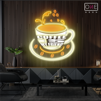 Enseigne néon LED "Coffee is My Friend"