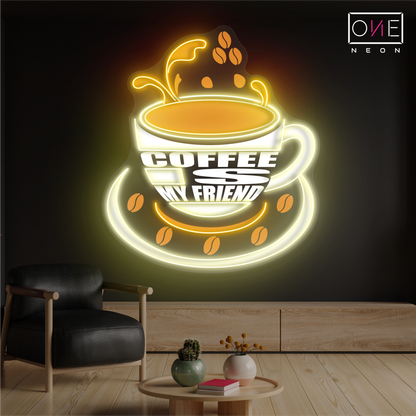 Enseigne néon LED "Coffee is My Friend"