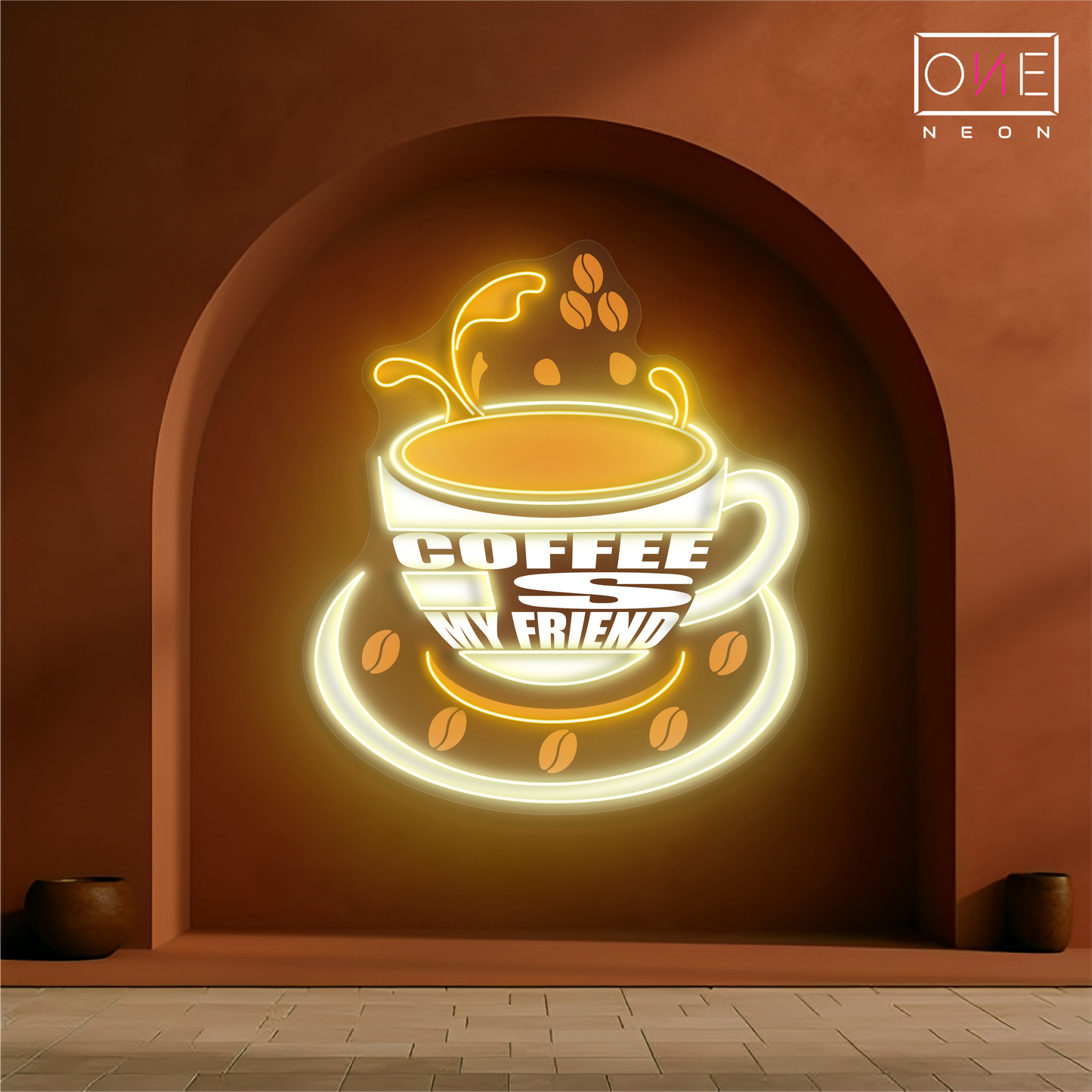 Enseigne néon LED "Coffee is My Friend"