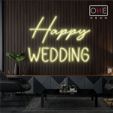 Enseigne néon Joyeux mariage