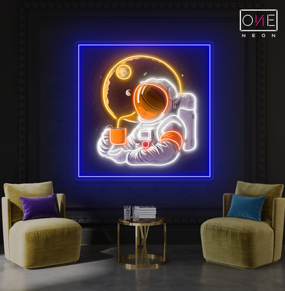 Enseigne néon LED artistique Moonlight Coffee