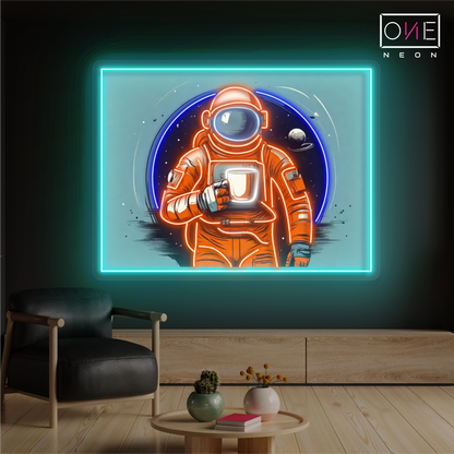 Enseigne néon LED artistique Spacewalk Coffee
