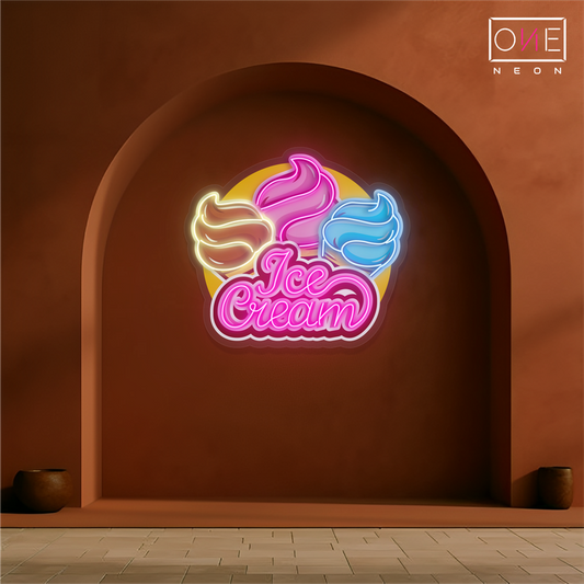 Enseigne Néon LED "Crème Glacée"