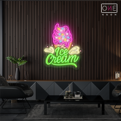 Enseigne Néon LED "Crème Glacée"