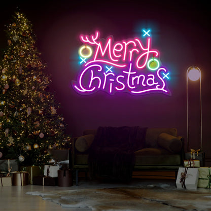 Enseigne néon LED Joyeux Noël