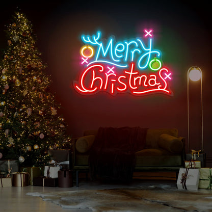 Enseigne néon LED Joyeux Noël