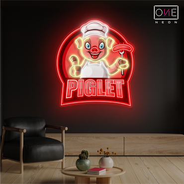 Enseigne néon LED Cochonnet Barbecue