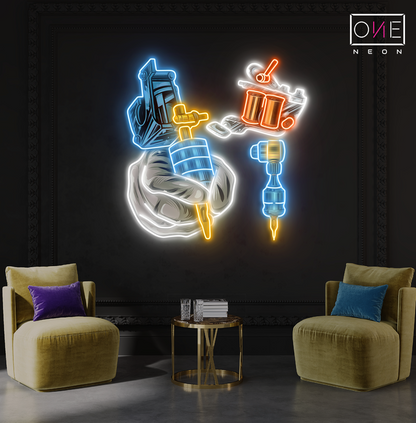 Enseigne lumineuse LED néon pour salon de tatouage