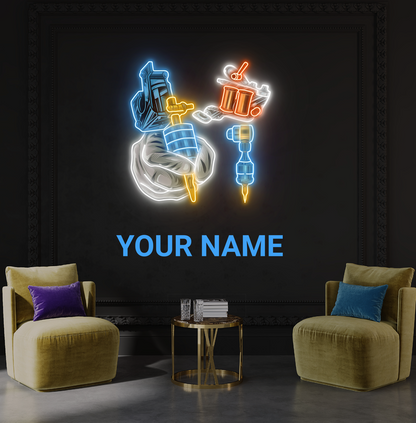 Enseigne lumineuse LED néon pour salon de tatouage
