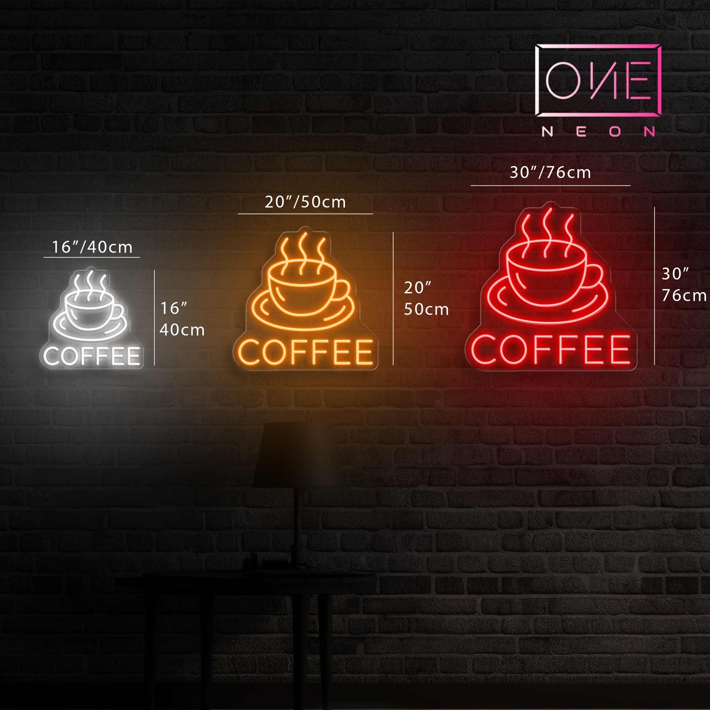 Enseigne Néon LED "Café Chaud"