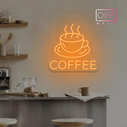 Enseigne Néon LED "Café Chaud"