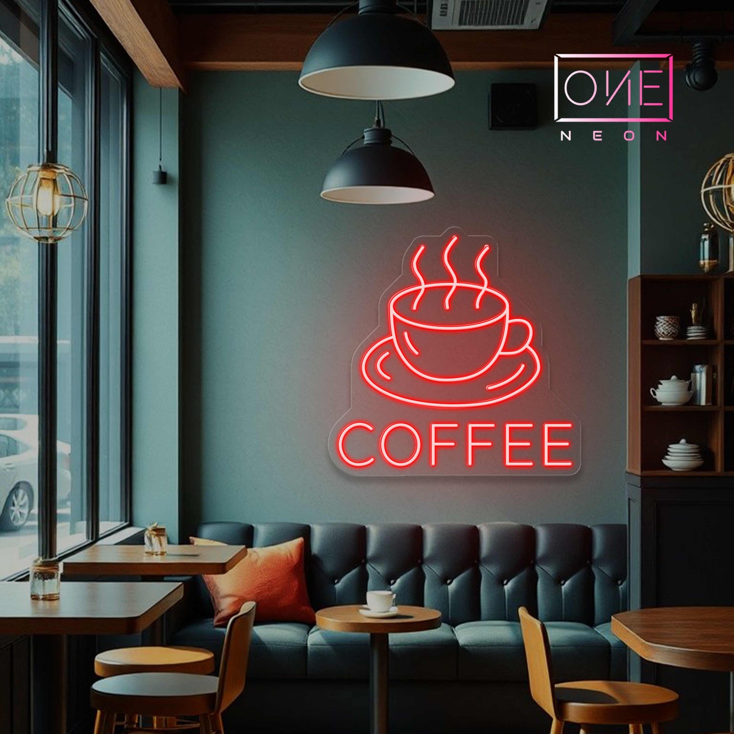 Enseigne Néon LED "Café Chaud"