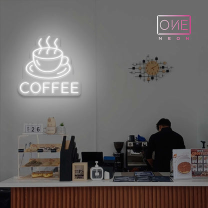 Enseigne Néon LED "Café Chaud"