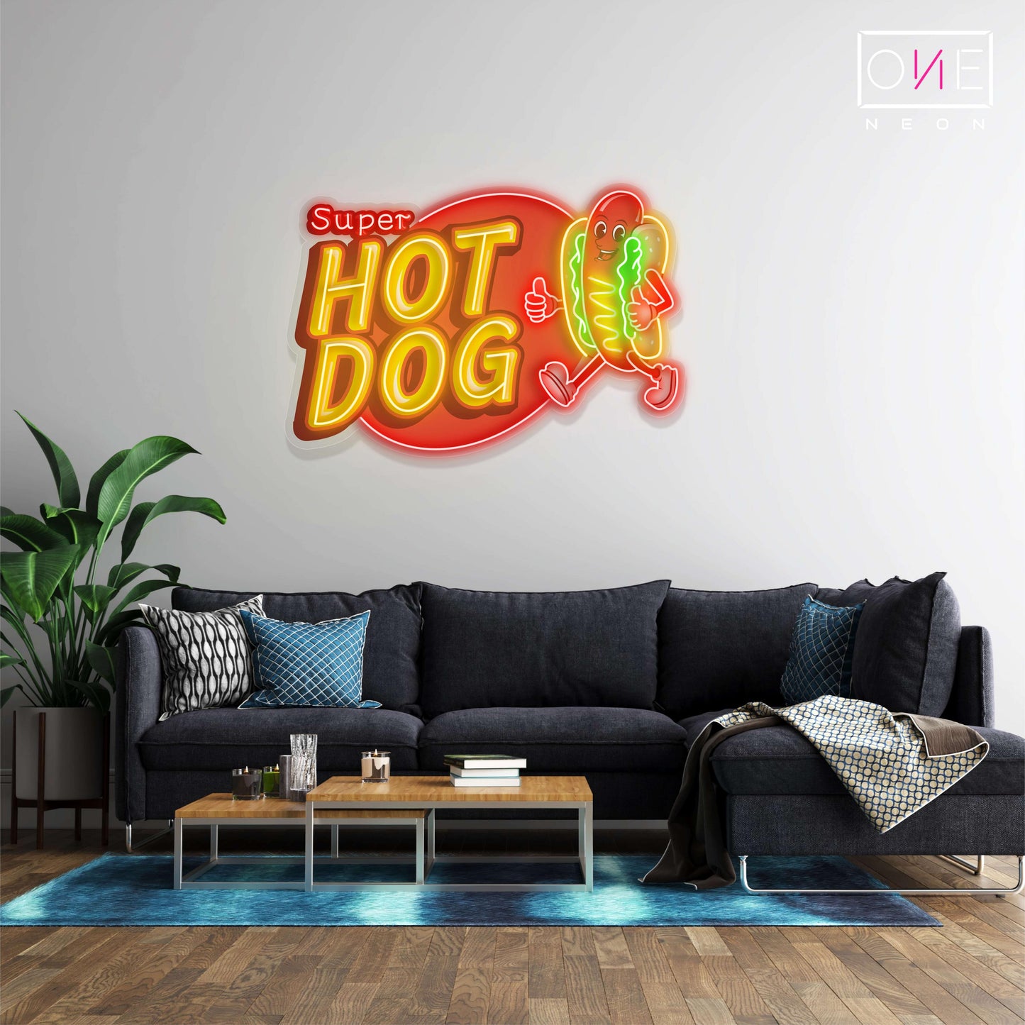 Enseigne néon LED Super Hot Dog